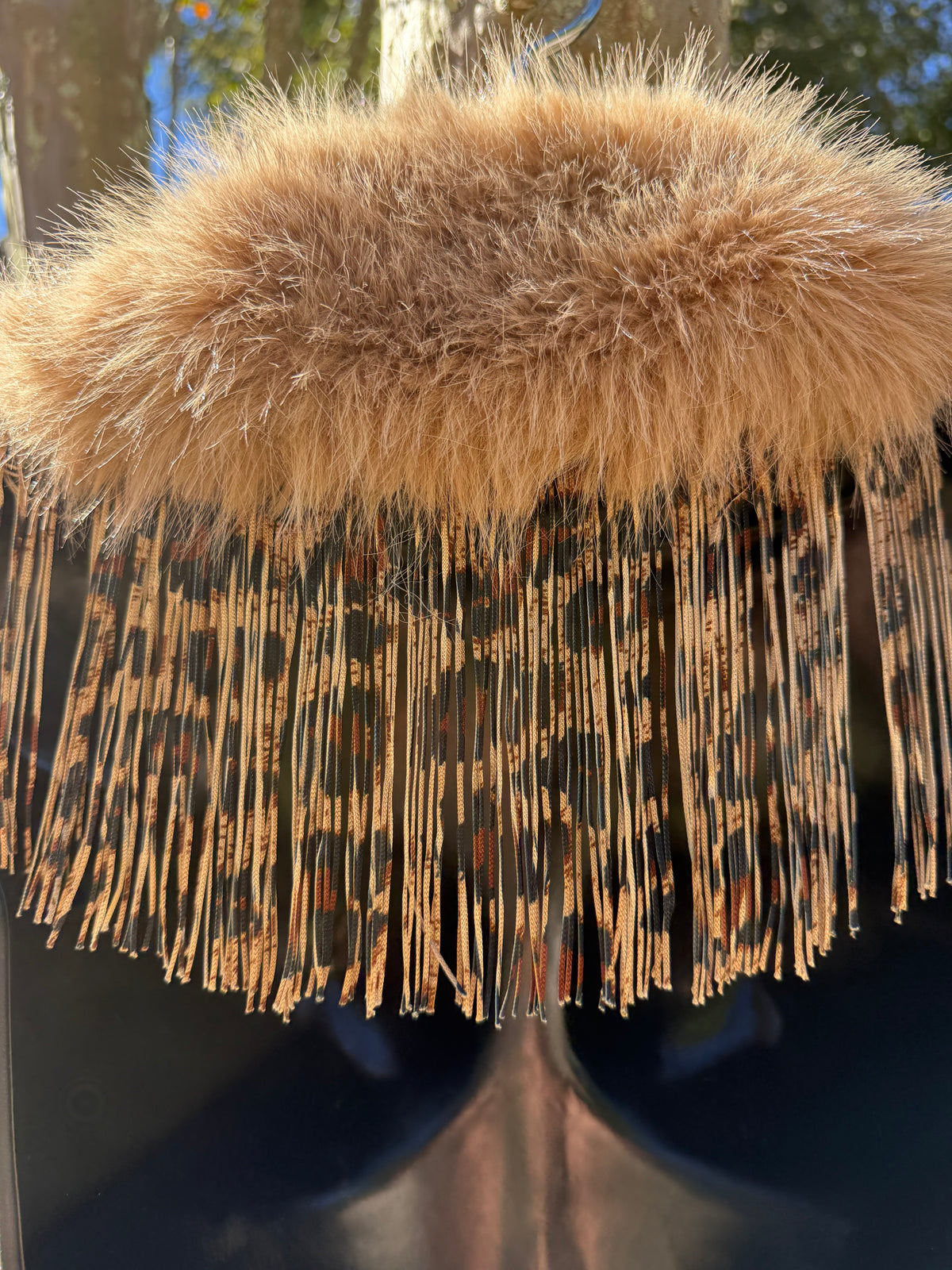 Fur Fringe Shawl (43inch)