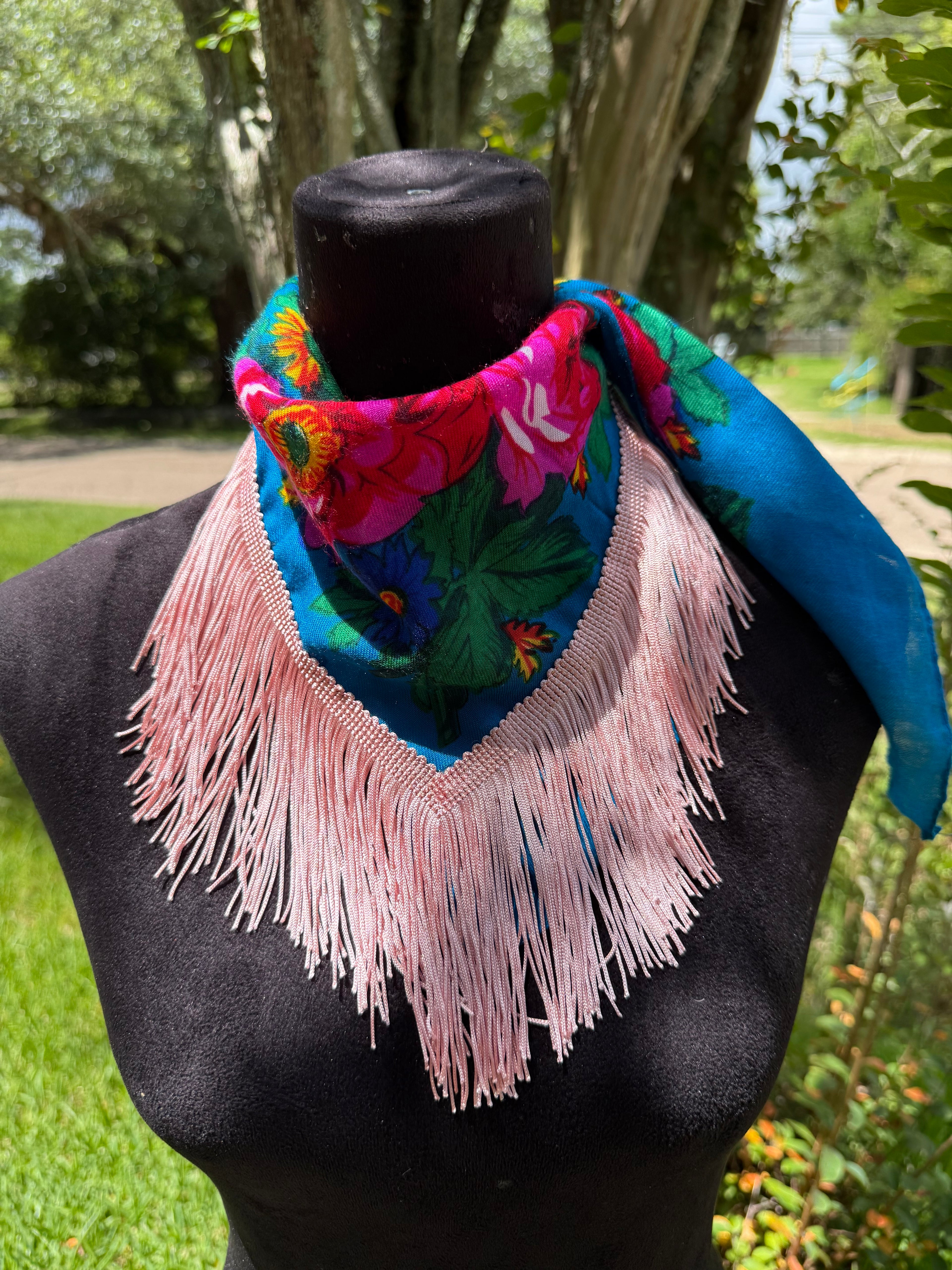 Vintage inspired fringe bandana