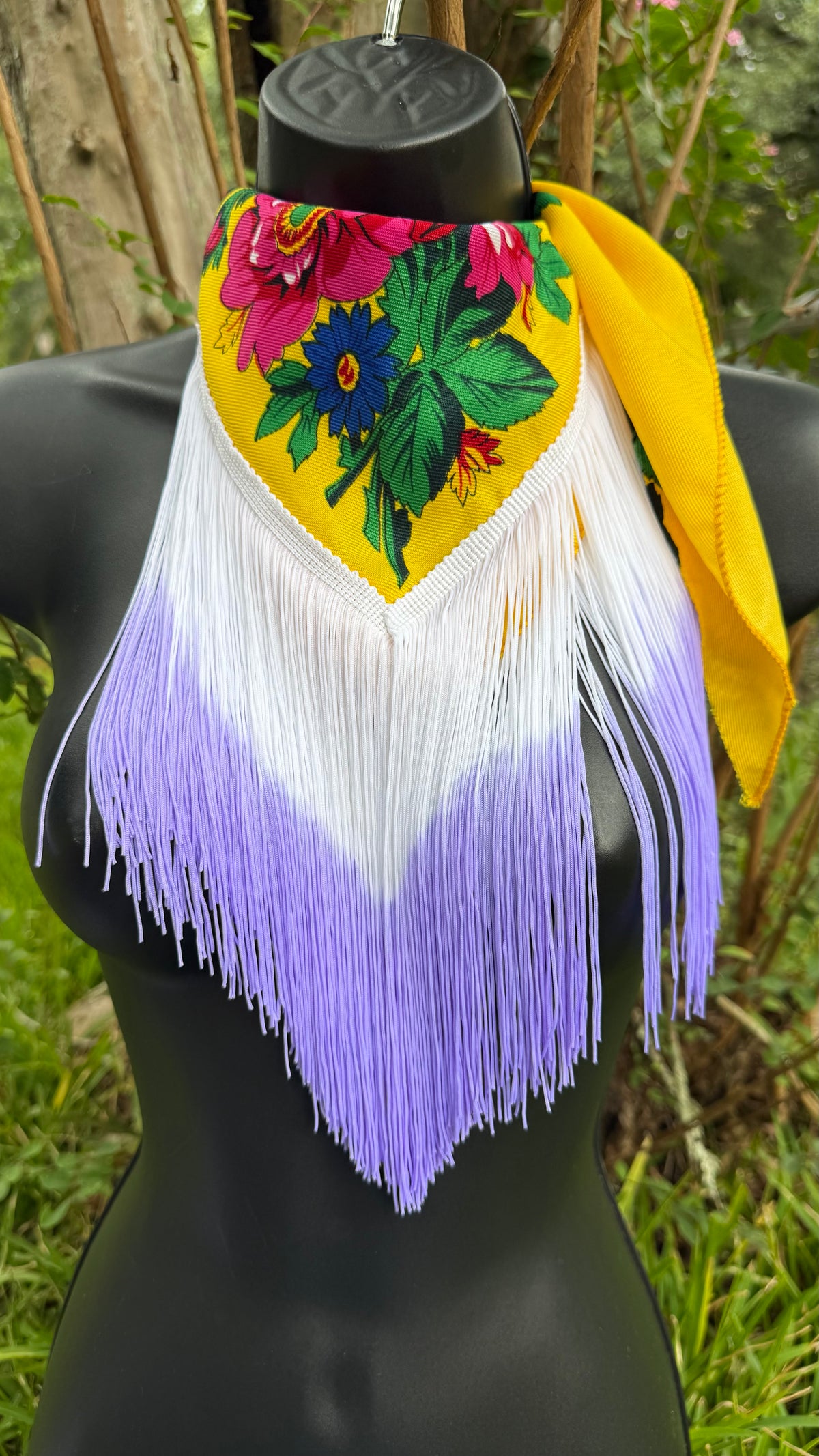 Vintage Inspired Floral Ombre Bandana