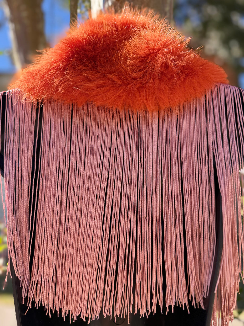 Fur Fringe Shawl (43inch)
