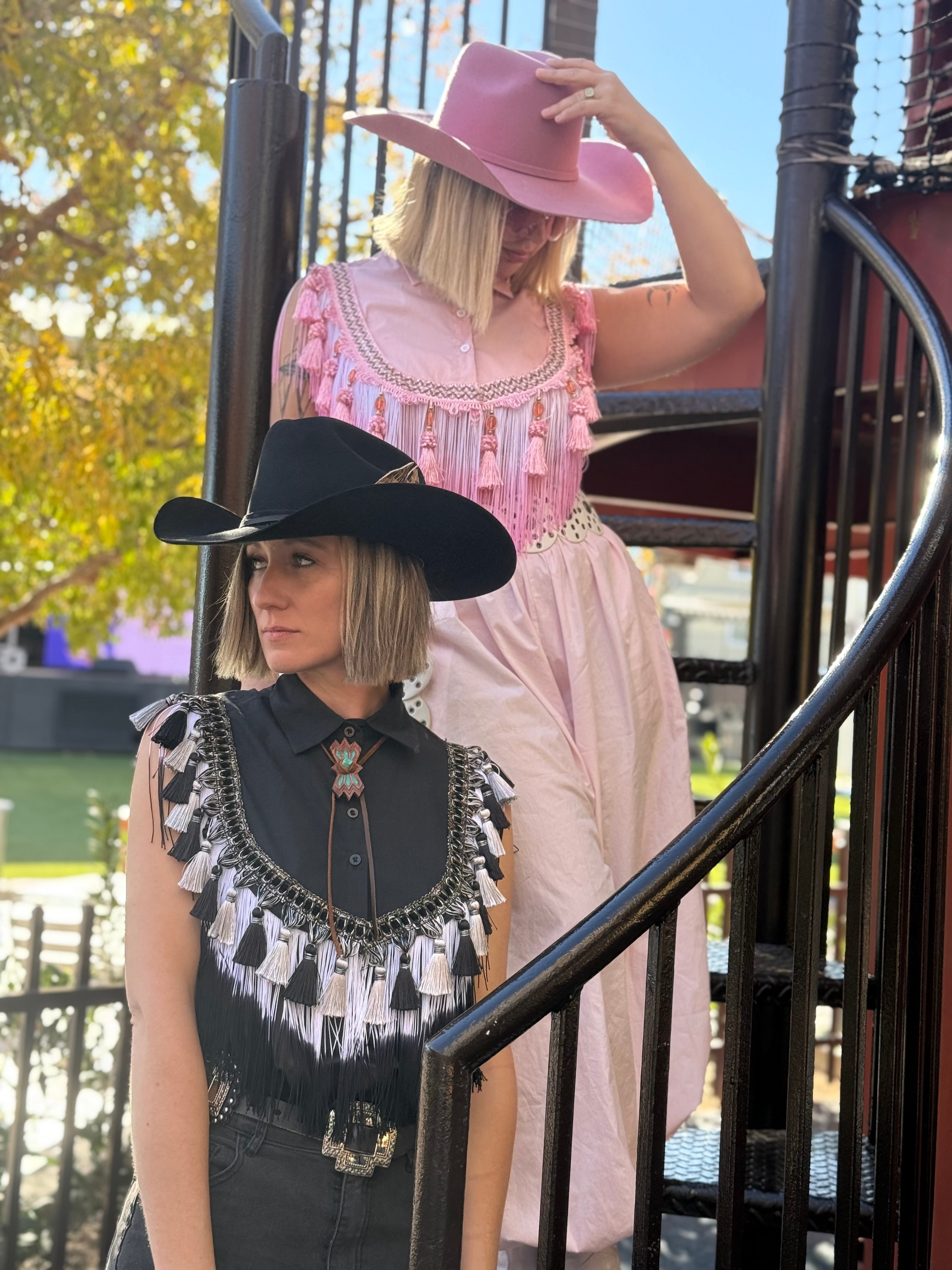 Cosmic Fringe Tassel Button Up