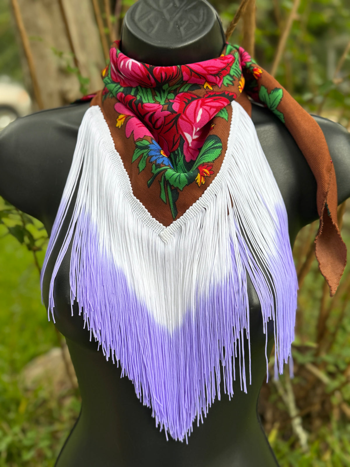 Vintage Inspired Floral Ombre Bandana