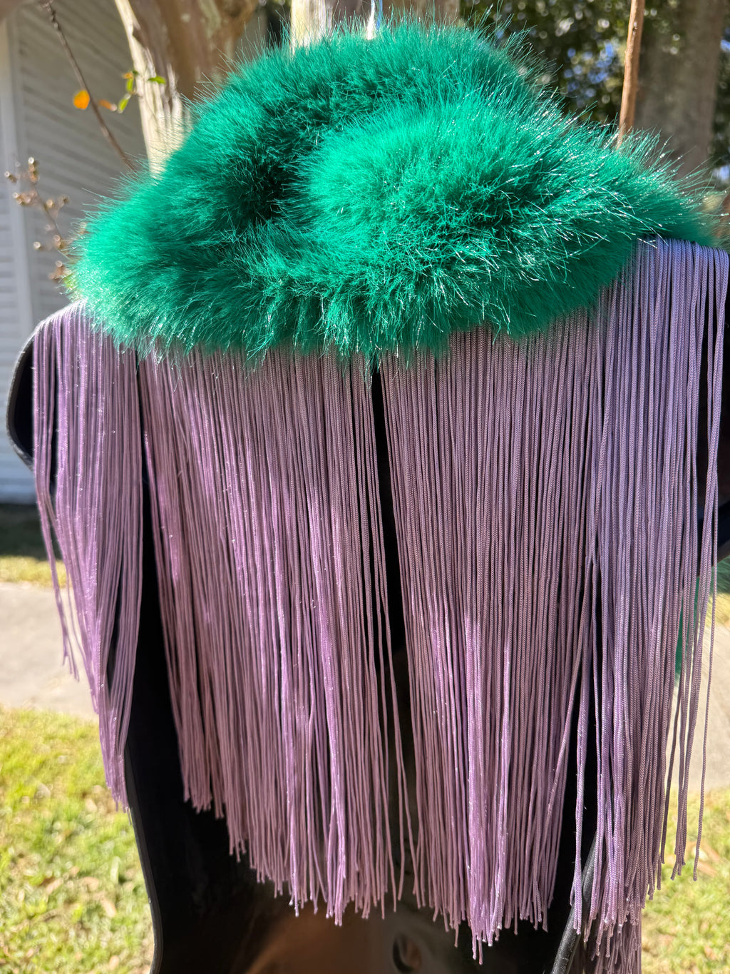 Fur Fringe Shawl (43inch)