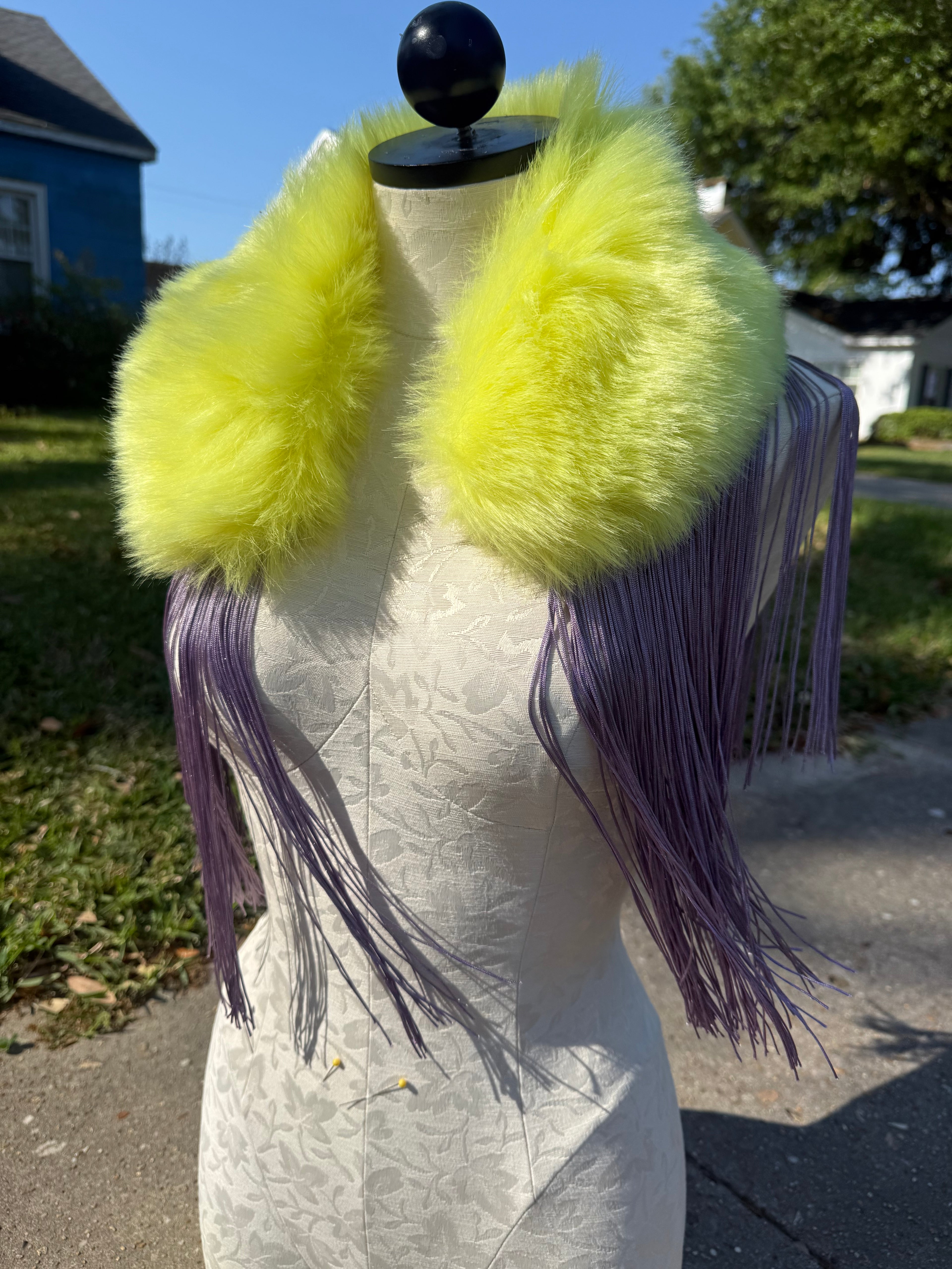 Color Pop Feaux Fringe Fur