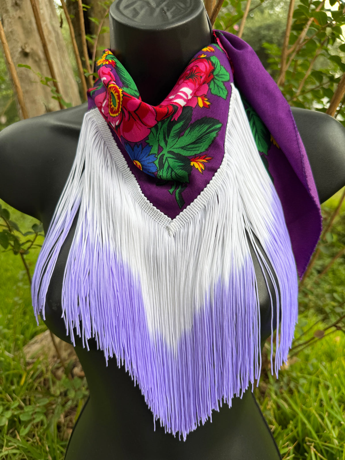 Vintage Inspired Floral Ombre Bandana