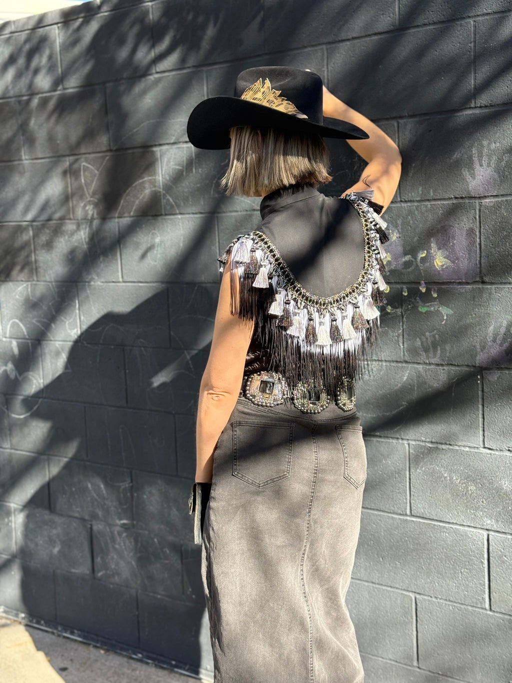 Cosmic Fringe Tassel Button Up