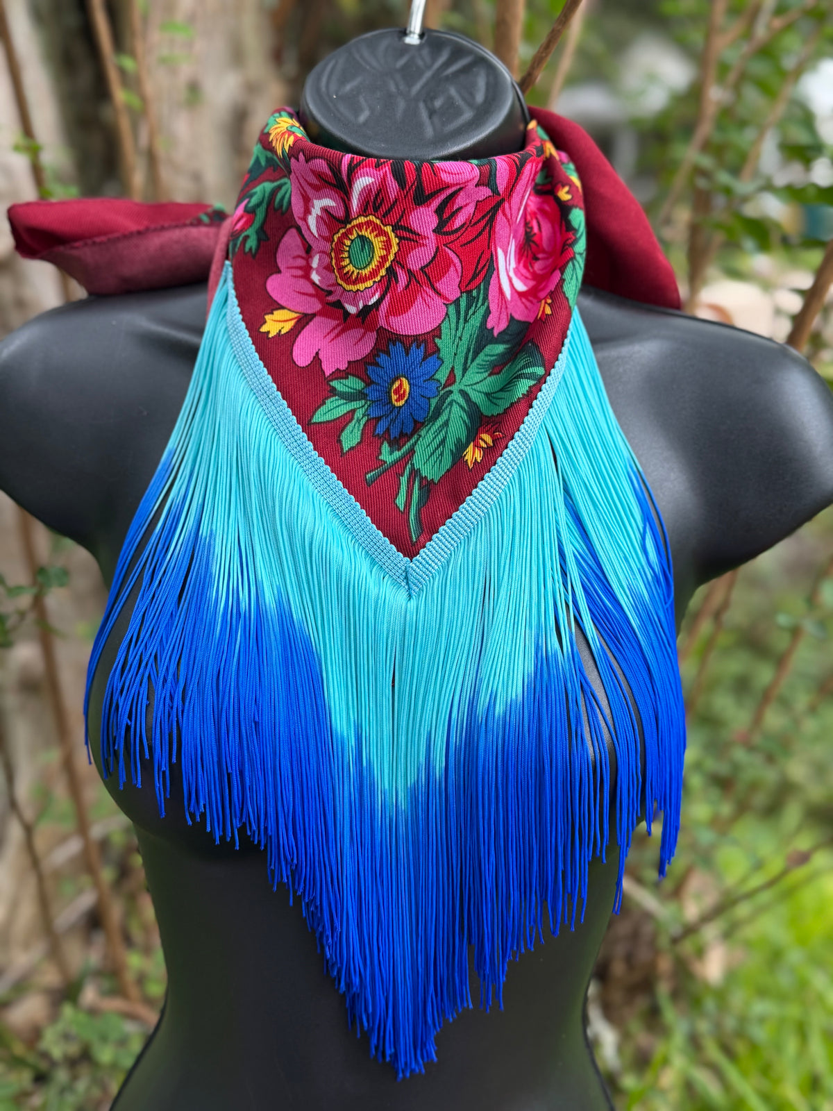 Vintage Inspired Floral Ombre Bandana