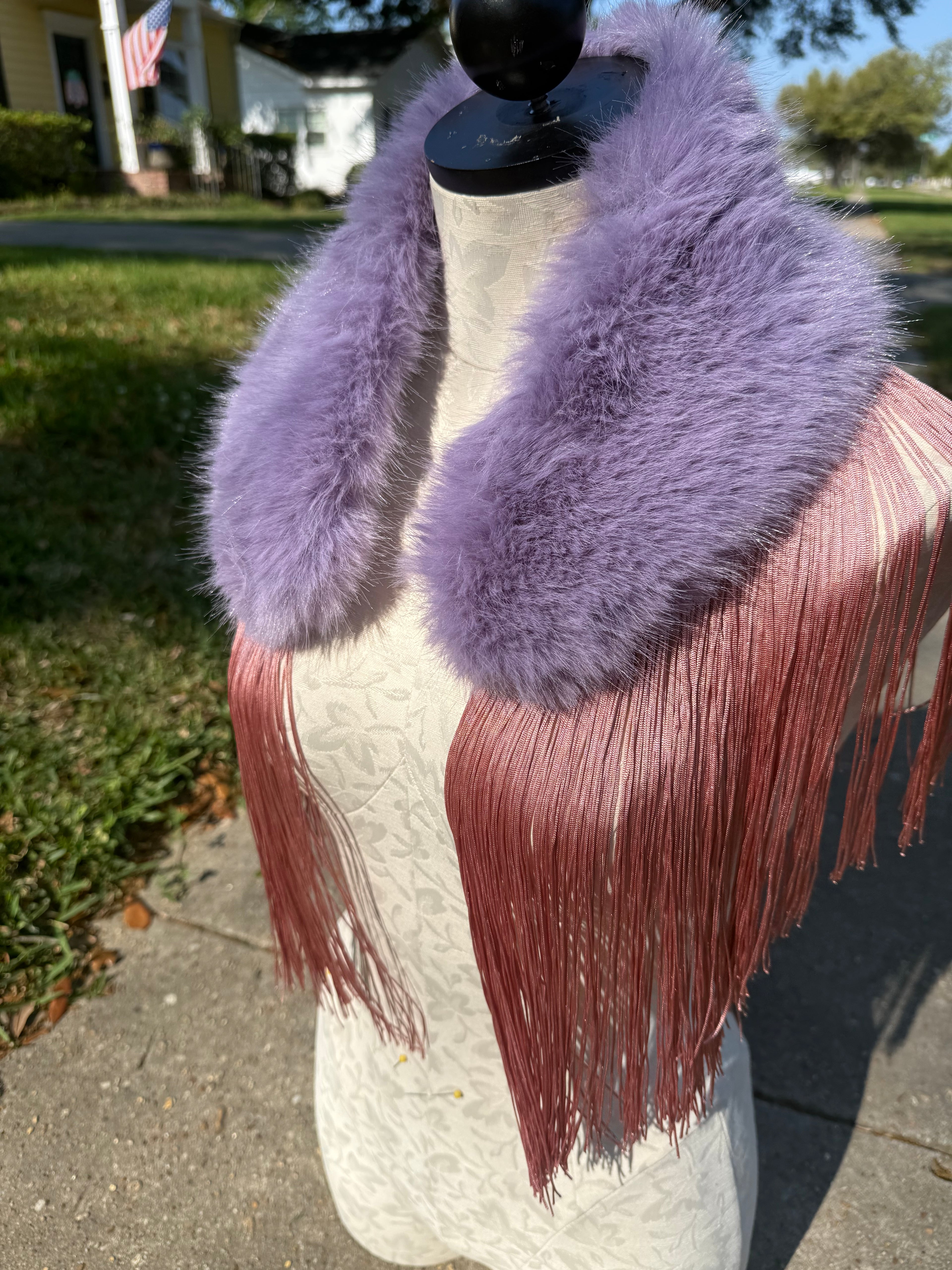 Color Pop Feaux Fringe Fur