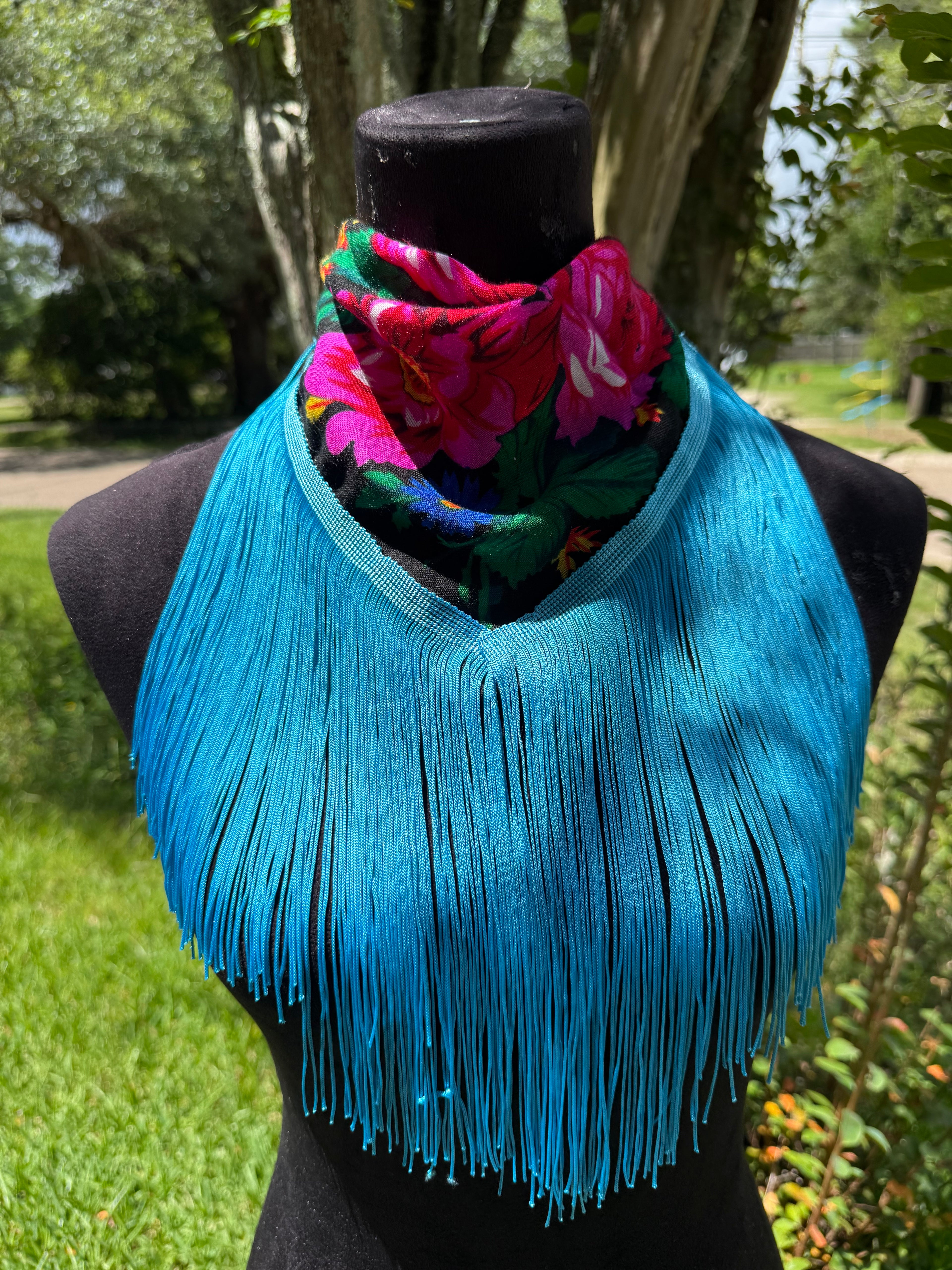 Vintage inspired fringe bandana