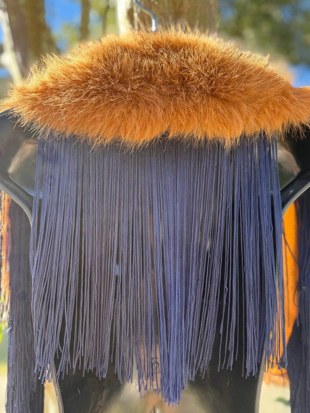 Fur Fringe Shawl (43inch)