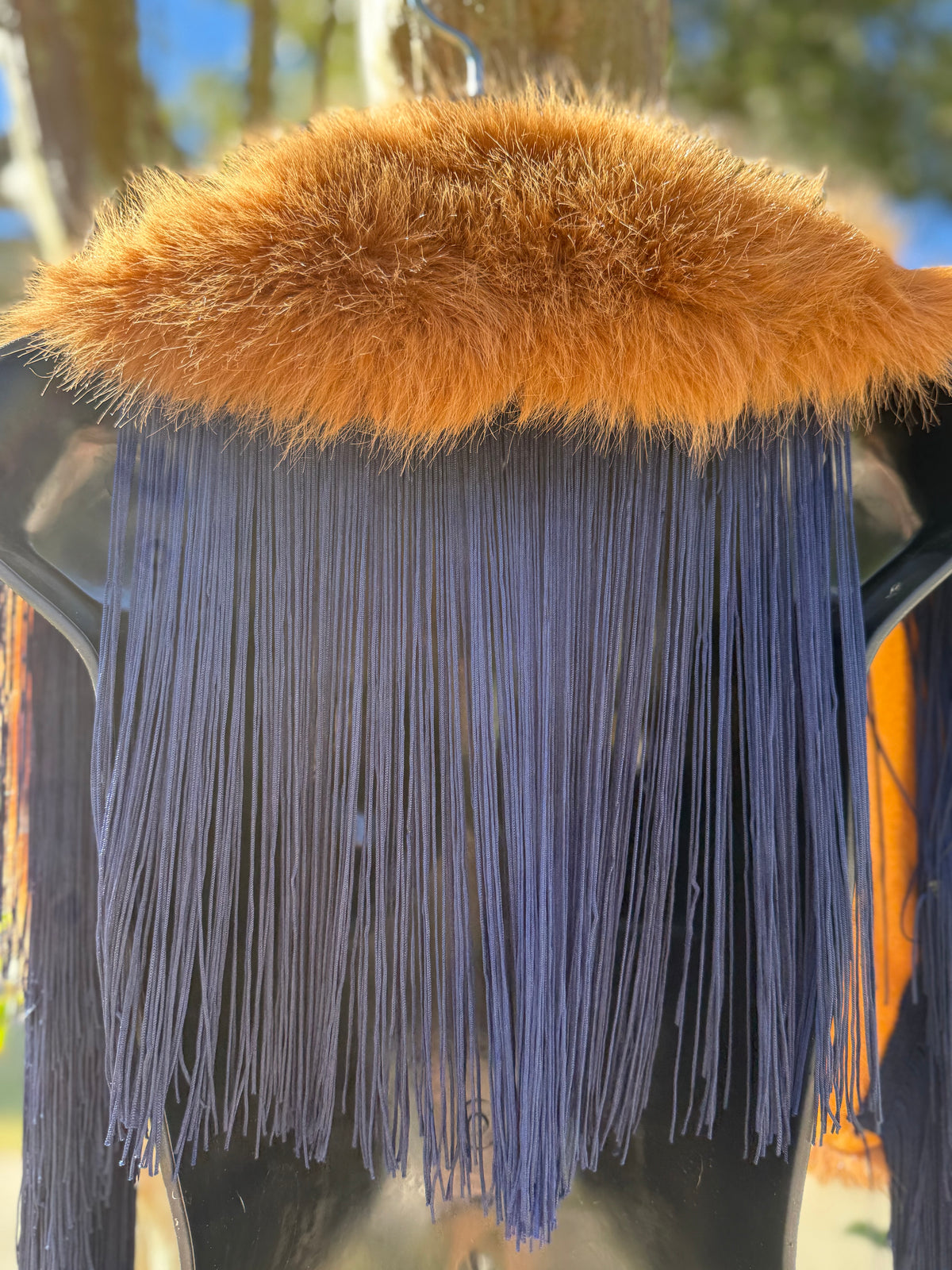 Fur Fringe Shawl (43inch)