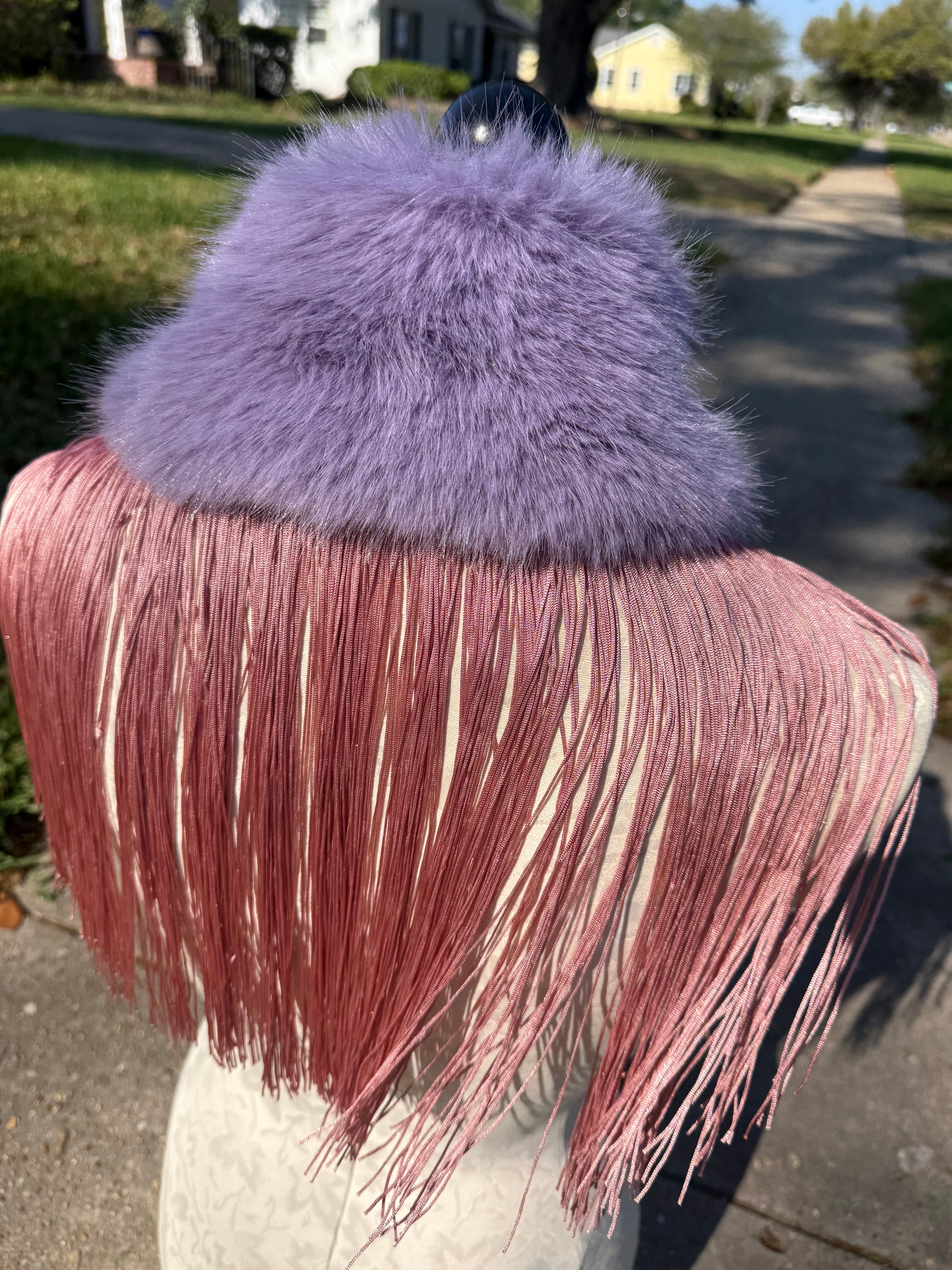 Color Pop Feaux Fringe Fur