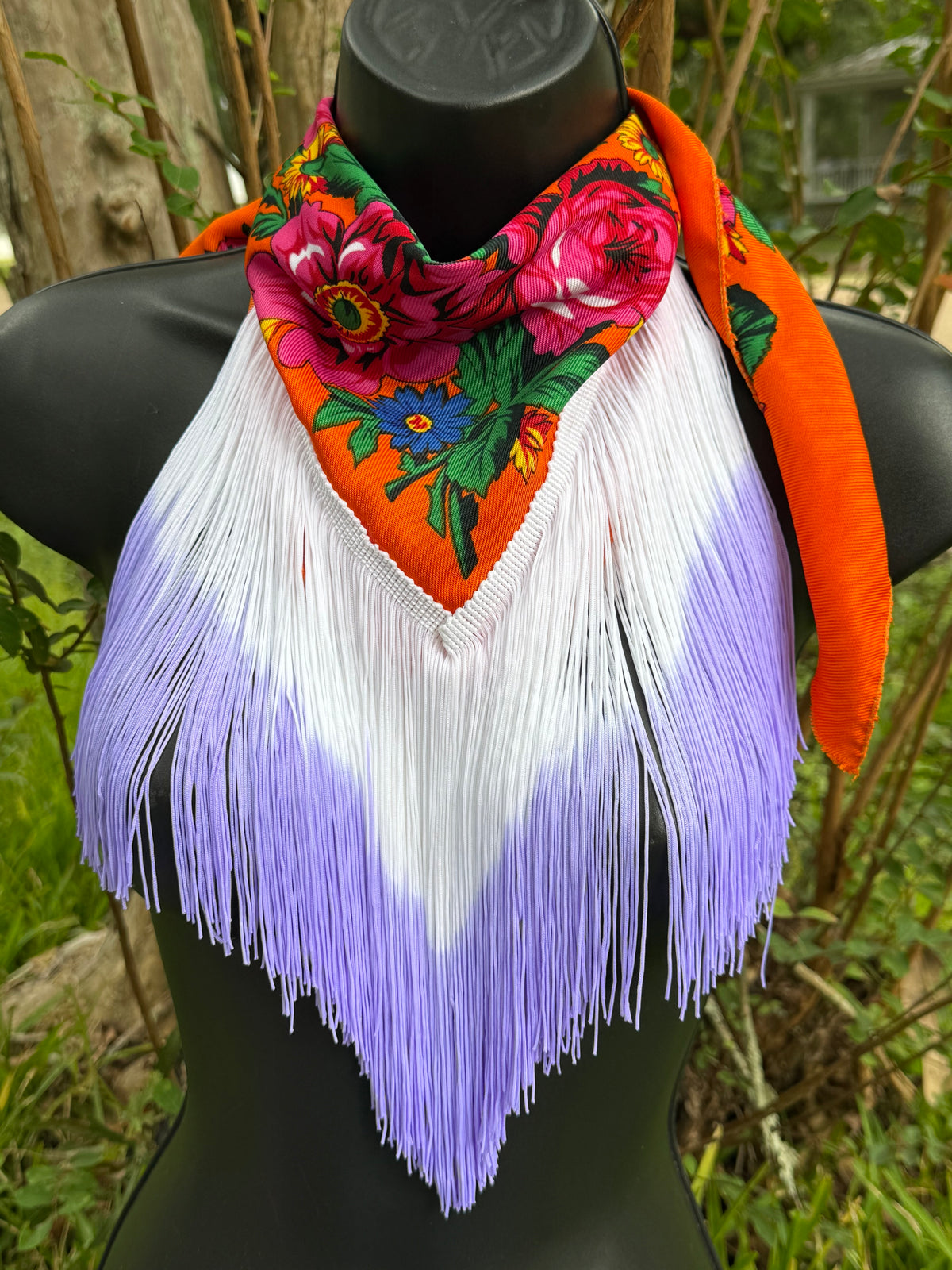 Vintage Inspired Floral Ombre Bandana