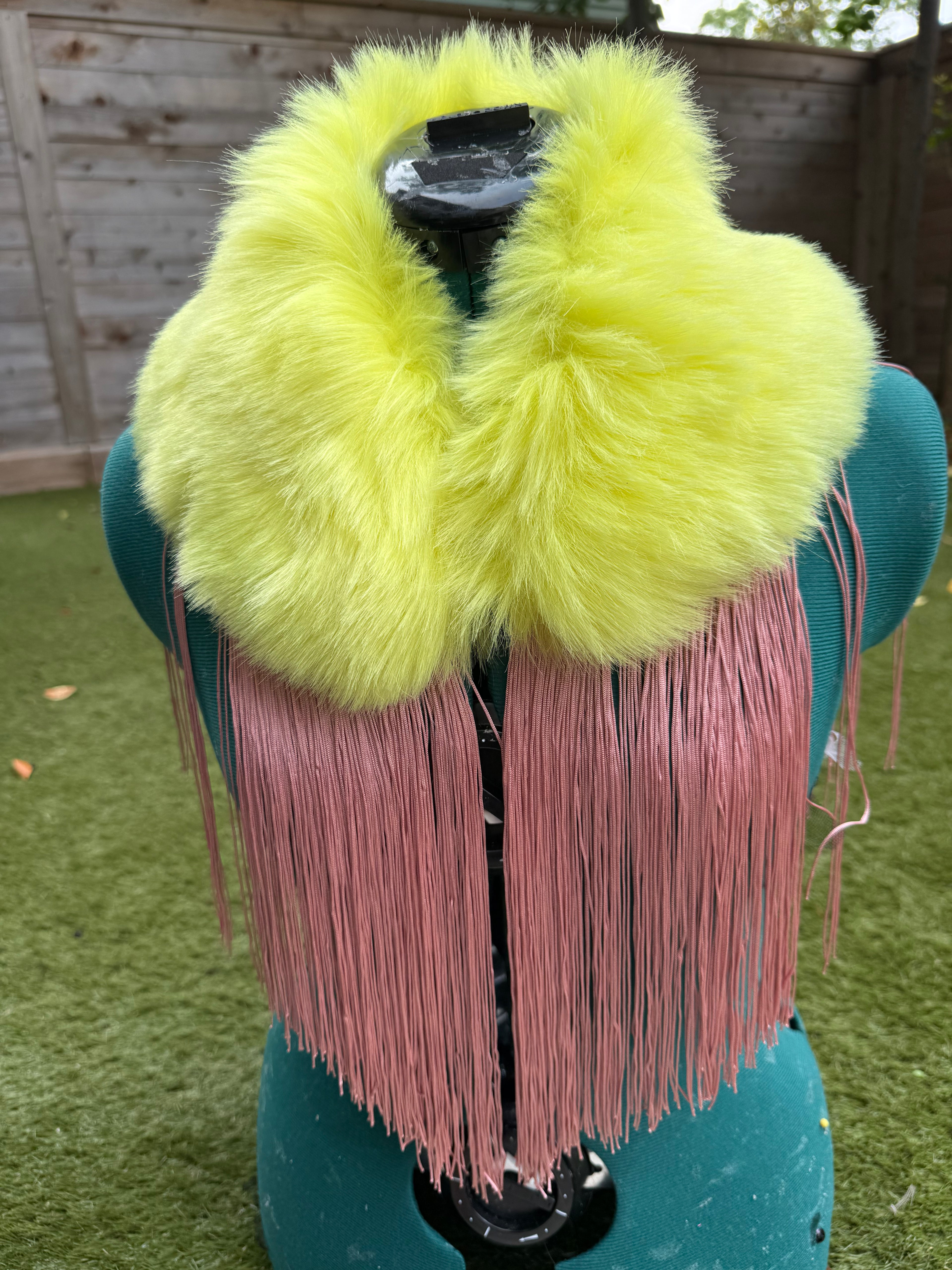 Small Color Pop Feaux Fringe Fur