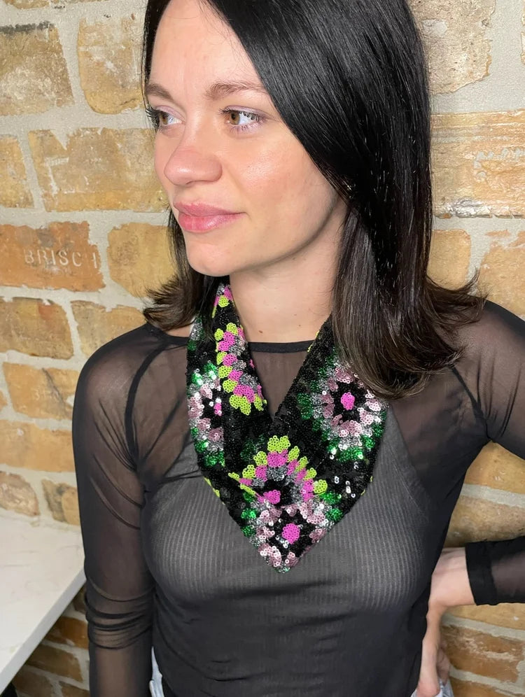Crochet Necklace Bandana