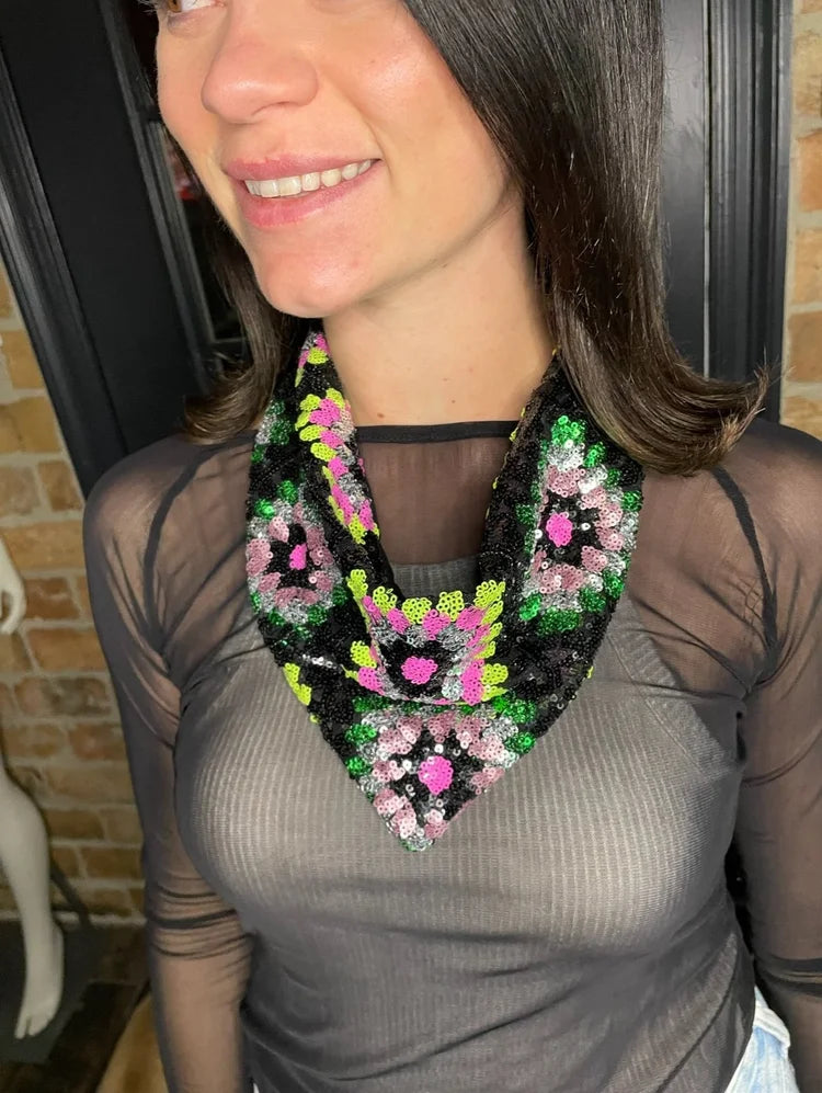 Crochet Necklace Bandana